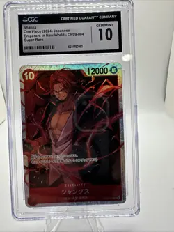 Shanks OP09-004 Super Rare Emperor's in the New World One Piece CGC 10 - Image 1