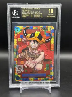 BGS 10 Black Label Monkey D Luffy Japanese Premium #P-110 One Piece Day 25 Promo - Image 1