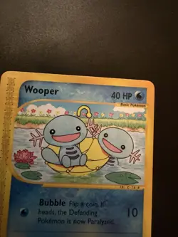 Pokemon Wooper Aquapolis Common Card 40 HP English 117/147 2002 - Image 1