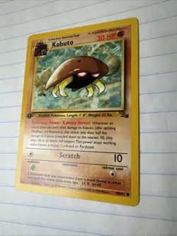 1st Edition Kabuto 50/62 Fossil Set Rare Vintage 1999 Pokemon Card - NM - Image 3