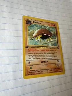 1st Edition Kabuto 50/62 Fossil Set Rare Vintage 1999 Pokemon Card - NM - Image 4