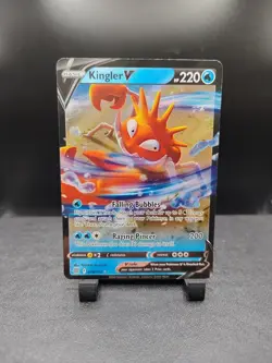 Kingler V 028/172 Brilliant Stars Ultra Rare Holo Pokemon TCG Card NM Foil - Image 1