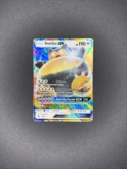 Snorlax-GX SM05 Black Star Promo Holo Ultra Rare Pokemon Card HP DMG - Image 1