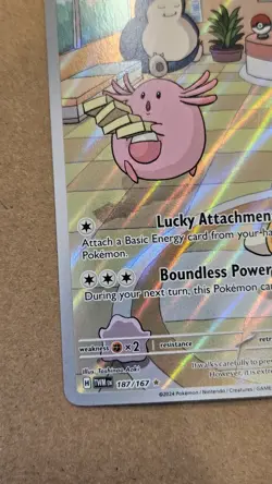 Pokemon Chansey 187/167 Sv06: Twilight Masquerade Illustration Rare Holo Card - Image 3