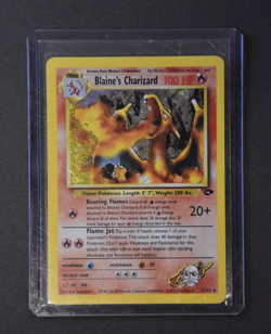Rare 2000 Blaine's Charizard Holo Pokemon Card 2/132 Gym Challenge - Image 2