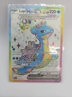 Pokemon Card Lapras EX 158/142 Stellar Crown Full Art Ultra Rare Near Mint - Image 1