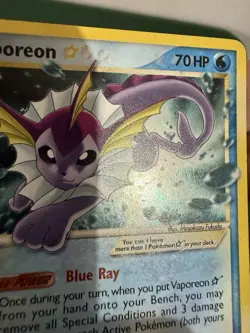 2007 Vaporeon Gold Star 102/108 Power Keepers Holo Vintage Pokemon Card - Image 4
