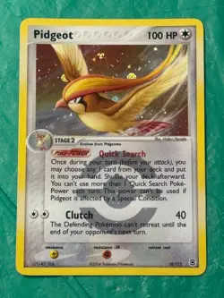 Pidgeot 10/112 Reverse Holo EX FireRed LeafGreen Vintage NM Card - Image 1
