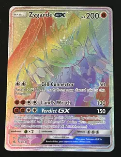 Zygarde GX 136/131 Pokemon TCG Secret Sm-Forbidden Light Rainbow Rare Holo Card - Image 1