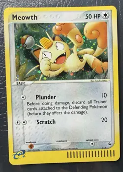 2003 PIKACHU 12 HOLO BLACK STAR PROMO & MEOWTH 13 HOLO POKEMON CARD N/MINT - Image 4