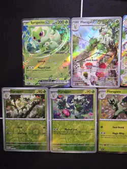 Pokemon TCG EX/Holo Lot - 10 Cards: Sprigatito, Floragato, Meowscarada, Full art - Image 2