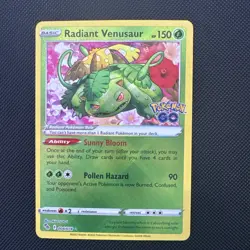 Radiant Venusaur - 004/078 - Pokemon GO - Ultra Rare Holo Shiny Pokemon Card NM - Image 1