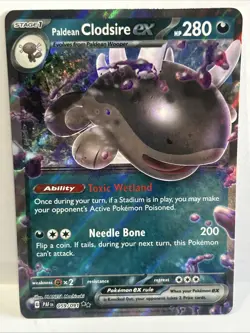 Paldean Clodsire ex 059/091 (NM) Holo Rare Paldea Fates Pokemon Card TCG 2024 NM - Image 1