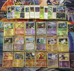 Vintage Pokemon Card Lot Reverse Holo Fire Giratina Ampharos Lucario - Image 1