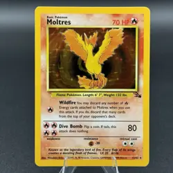 Moltres Holo Rare - Fossil Set 12/62 - WOTC Vintage Pokemon Card - Image 1