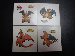 Pokemon Card Daiichi Bread Promo Sticker Charizard x4 SET #5523 - Image 1