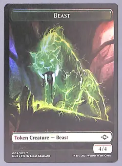 Beast // Treasure - Foil - Double-sided Token - Modern Horizons 2 (MH2) MTG - Image 1