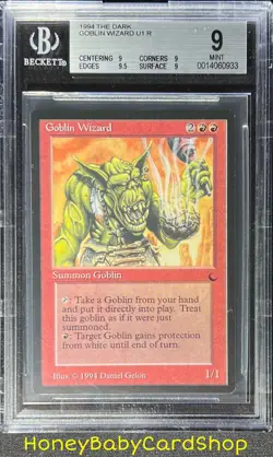 MTG The Dark 1994 Goblin Wizard BGS 9.0Q+ (Quad+) MINT Old School 93/94 - Image 1