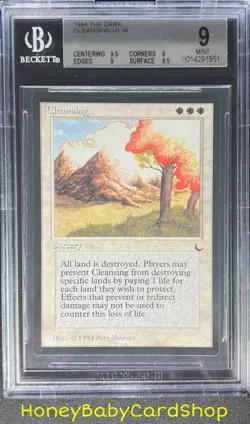 MTG The Dark 1994 Cleansing BGS 9.0Q++ (Quad++) MINT Old School 93/94 - Image 1