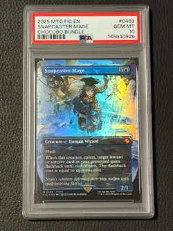 MTG Final Fantasy 0469 Snapcaster Mage Chocobo Track Foil PSA 10 - Image 1