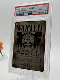 Bandai Gol.D.Roger OP09-118 Carrying on His Will Secret Rare Foil alt art SP PS… - Image 1