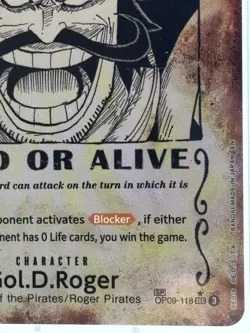 Bandai Gol.D.Roger OP09-118 Carrying on His Will Secret Rare Foil alt art SP PS… - Image 5