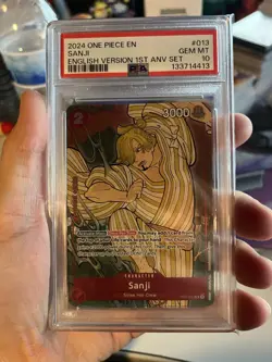 2024 ONE PIECE ENGLISH VERSION 1ST ANNIVERSARY SET #013 SANJI PSA 10 - Image 1