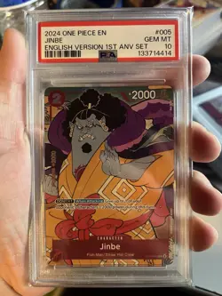 2024 One Piece English Version 1st Anniversary Set #005 Jinbe PSA 10 GEM MINT - Image 1