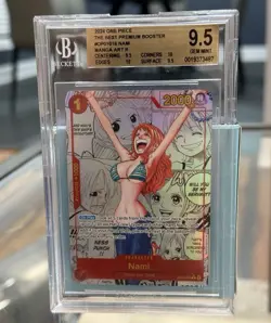 One Piece PRB01 Nami Manga Alternate Art English Bgs 9.5 - Image 1