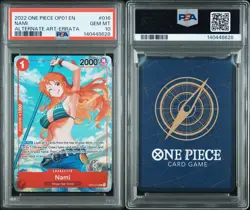 2022 ONE PIECE OP01-ROMANCE DAWN ALTERNATE ART-ERRATA #016 NAMI PSA 10 - Image 3