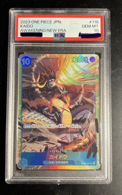 One Piece CCG Kaido Awakening of the New Era Japanese OP05-118 PSA 10 Gem Mint - Image 1
