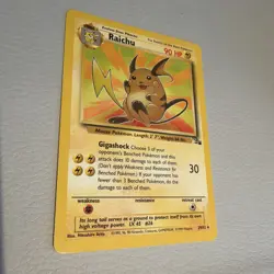 Raichu 29/62 Fossil Non-Holo Pokemon Card WOTC Neat Mint NM - Image 1