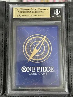 English 2025 One Piece Marshall D. Teach Gold SP Anniversary Card Beckett 9.5 - Image 2