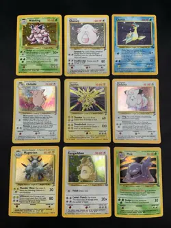 Vintage Holo Rare Pokemon Card Lot WOTC 1999/2000 - Base Set 2, Fossil - MP/HP - Image 1