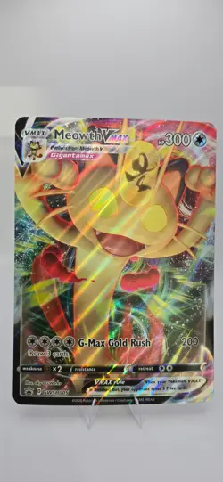 Meowth VMAX SWSH Promo Jumbo Oversized Pokemon Card Holo - Image 1