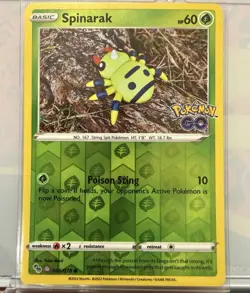 Spinarak Peelable Ditto 006/078 Reverse Holographic Rare Pokemon Go Card TCG NM - Image 1