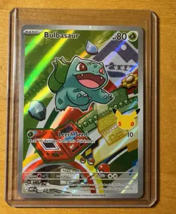 Pokemon Bulbasaur First Partner Illustration Promo Card 037 MEP 2026 Leech Seed - Image 1