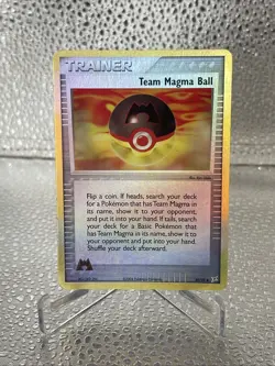 LP Pokemon Team Magma Ball Reverse Holo Card 80/95 Team Magma vs Team Aqua - Image 1
