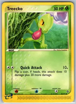Treecko Dragon 80/97 MP-LP Pokemon Card - Image 1