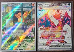 Pokemon Cards Lot (2 Black Star Promos - Charmander 151 + Charizard Obsidian) - Image 1