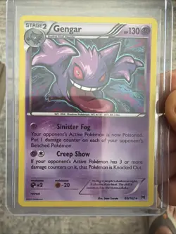 Pokemon Gengar 60/162 Breakthrough Holo Rare 130 HP Stage 2 Pokemon TCG Card - Image 1
