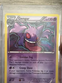 Pokemon Gengar 60/162 Breakthrough Holo Rare 130 HP Stage 2 Pokemon TCG Card - Image 2