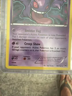 Pokemon Gengar 60/162 Breakthrough Holo Rare 130 HP Stage 2 Pokemon TCG Card - Image 3