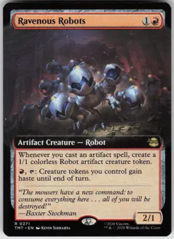 MTG Ravenous Robots Extended Art Normal NM TMNT Magic 271 - Image 1