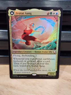 Aang Master of Elements 207 Mythic Rare Foil MTG Avatar DFC NM - Image 1