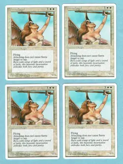 MTG 4x (LP) SERRA ANGEL Fourth 4th Edition Magic The Gathering WOTC VTG - Image 1