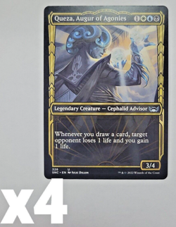 MTG-Queza, Augur of Agonies-x4-Showcase-Streets of New Capenna-326-Uncommon-VLP - Image 1