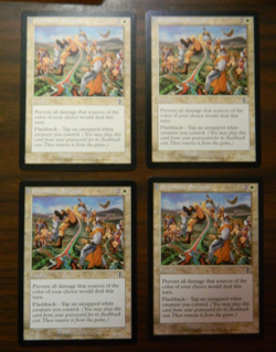 MTG Judgment White Common Prismatic Strands x4 UNPLAYED Near Mint Cond - Image 1