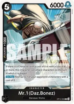 Mr. 1 (Daz.Bonez) OP14-090 R - The Azure Sea's Seven English One Piece CCG NM+ - Image 1