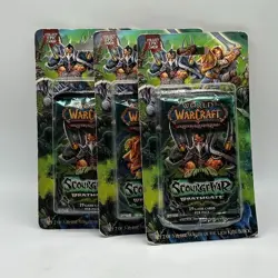 3x World of Warcraft Scourgewar Wrathgate English Factory Sealed Blister Packs - Image 1